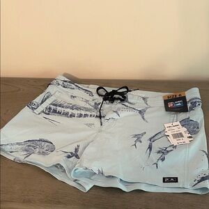 Pelagic Traverse Fishing Short in Gyotaku Fish Print